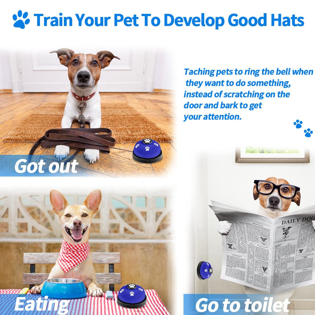 Lcckyeng 3 Pack Dog Doorbells, Pet Training Bells For Outside Potty Training And Communication, Bell For Dog Cat Puppy Interacti