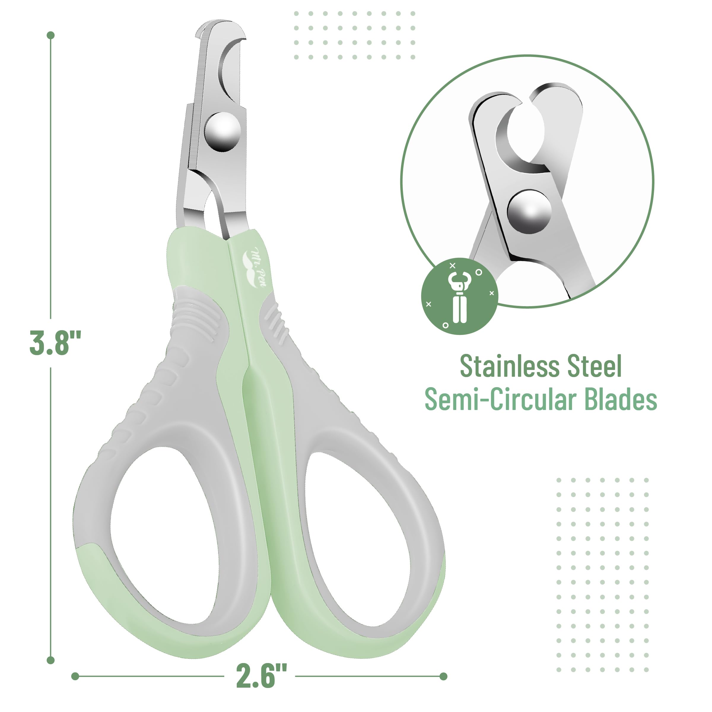 Mr. Pen- Cat Nail Clipper, Pastel Green, Cat Nail Trimmer, Cat Nail Clippers, Cat Claw Clippers, Cat Clippers For Nails, Pet Nail Clippers, Kitten Nail Clipper, Small Dog Nail Clipper Cat Claw Trimmer