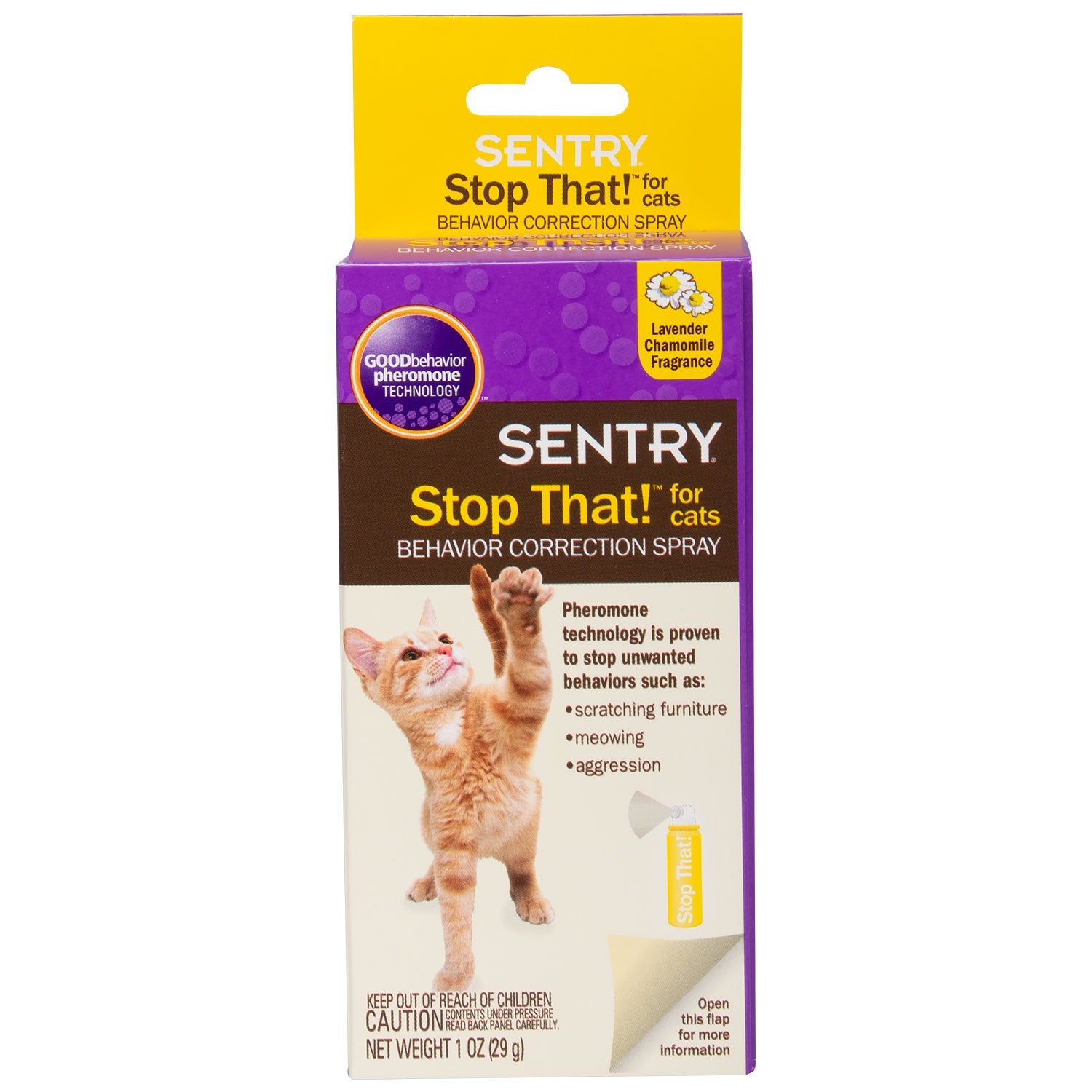 Sentry Stop That! Cat Repellent Spray, 1 oz - Effective Training Aid for Cats, Model 02344