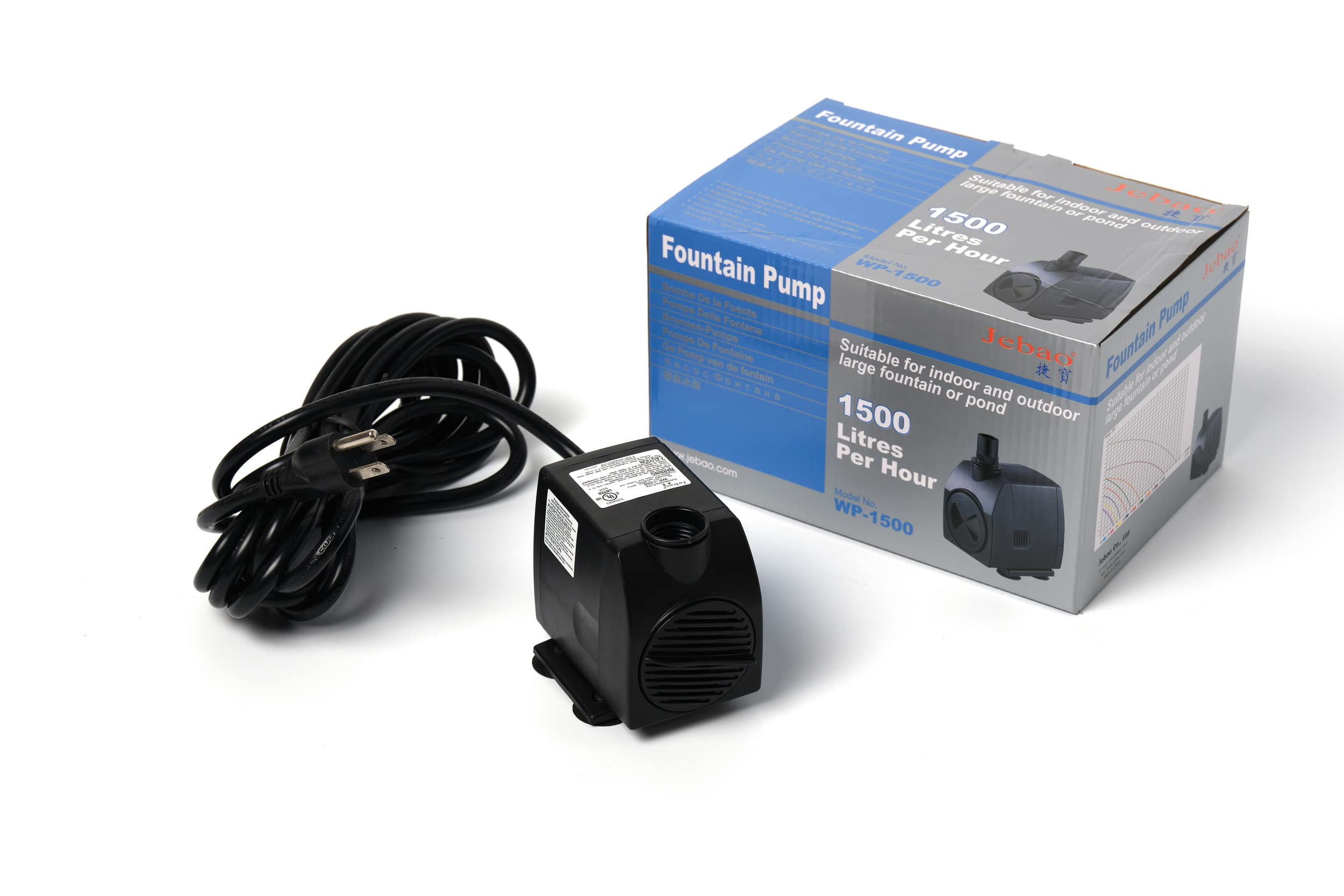 Jebao Submersible Fountain Pump (Wp1500-396Gph)