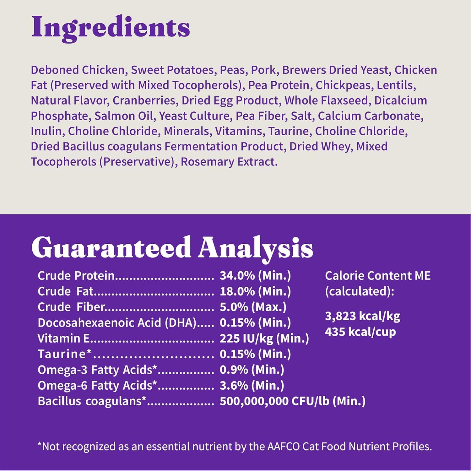 Halo Holistic Kitten Food, Cage Free Chicken Recipe, Grain Free Dry Cat Food, Complete Digestive Health, 6 lb Bag