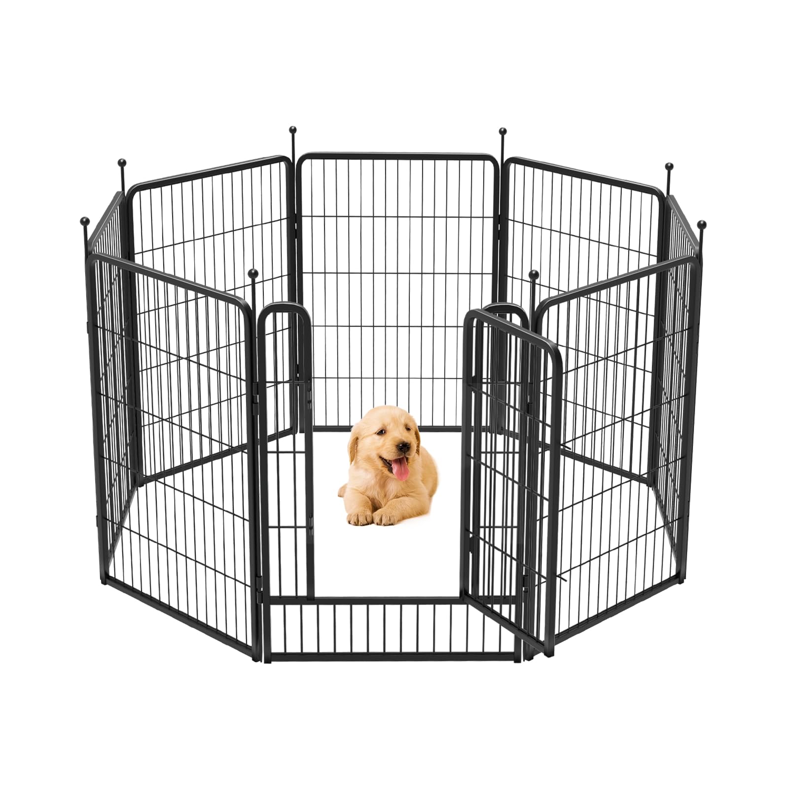 Fxw Rollick Dog Playpen For Yard, Rv Camping, 40 Inch 8 Panels For Medium And Large Dogs│Patented