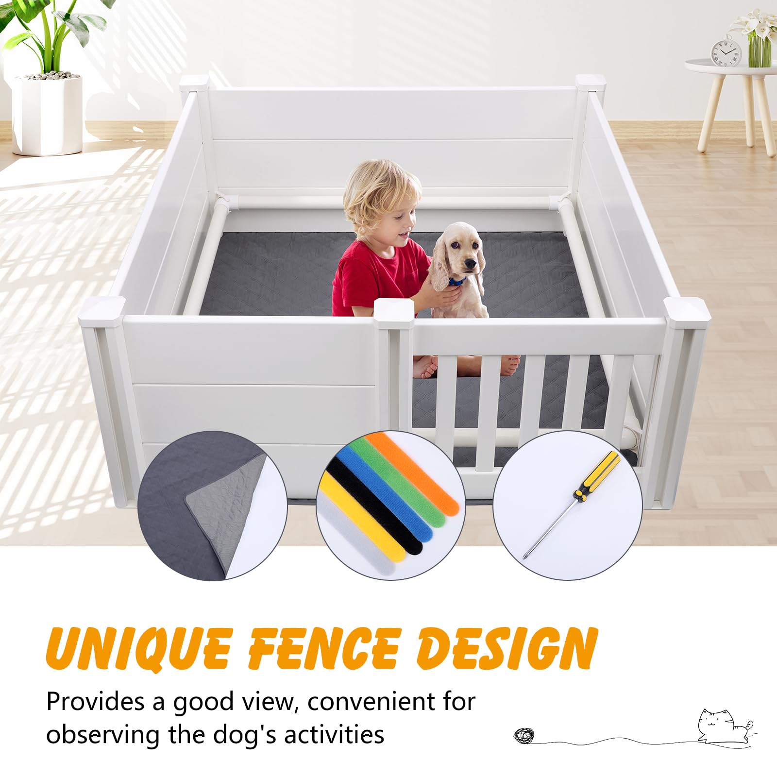 Whelping Box For Dogs And Puppies With Pig Rails And Waterproof Whelping Pad, Whelping Supplies With Adjustable Height Door Id C