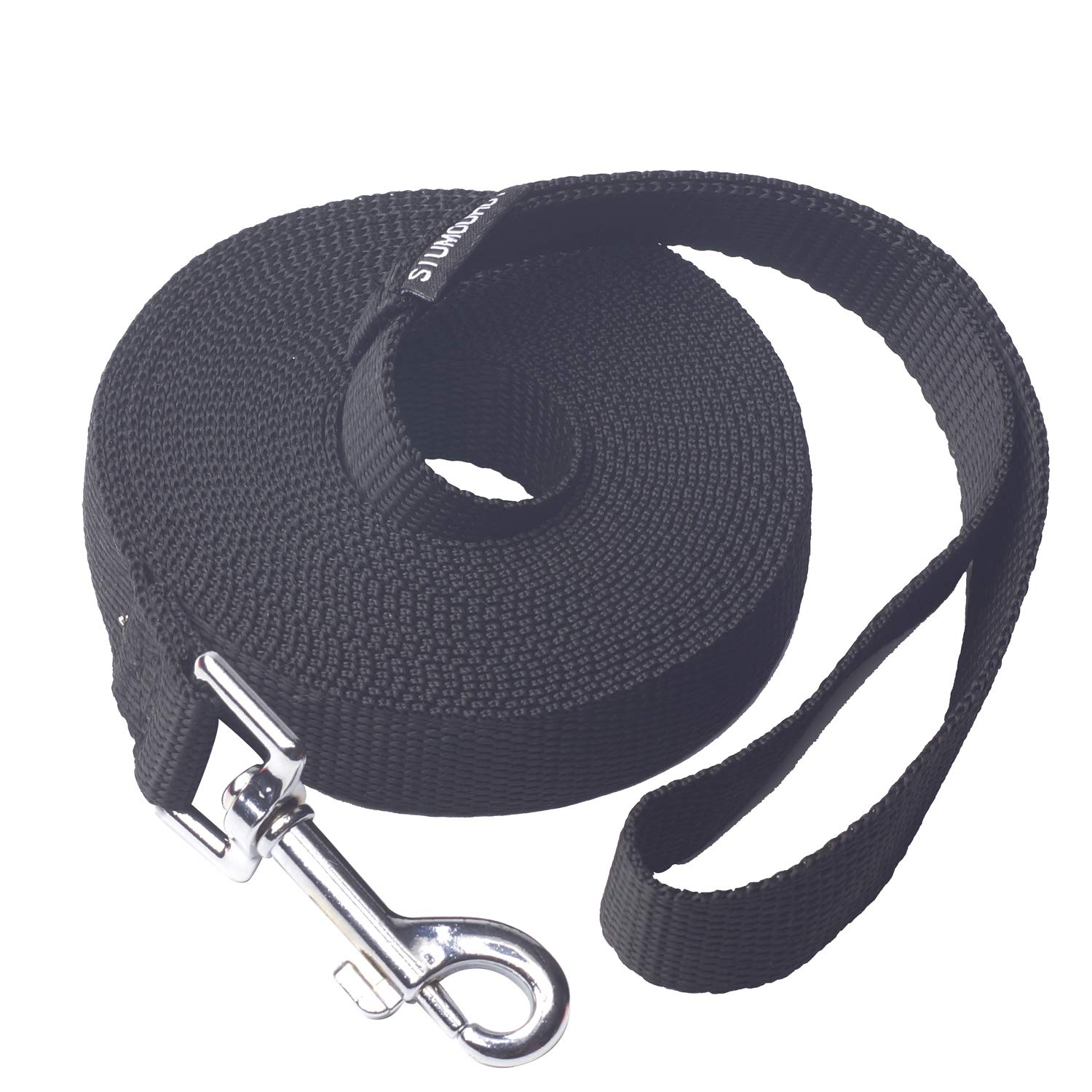 Siumouhoi Dog/Puppy Obedience Recall Training Agility Lead - 15Ft 20Ft 30Ft 40Ft 50Ft Training Leash - Great For Play, Camping, Or Backyard - Black 15Ft (15Feet, Black)