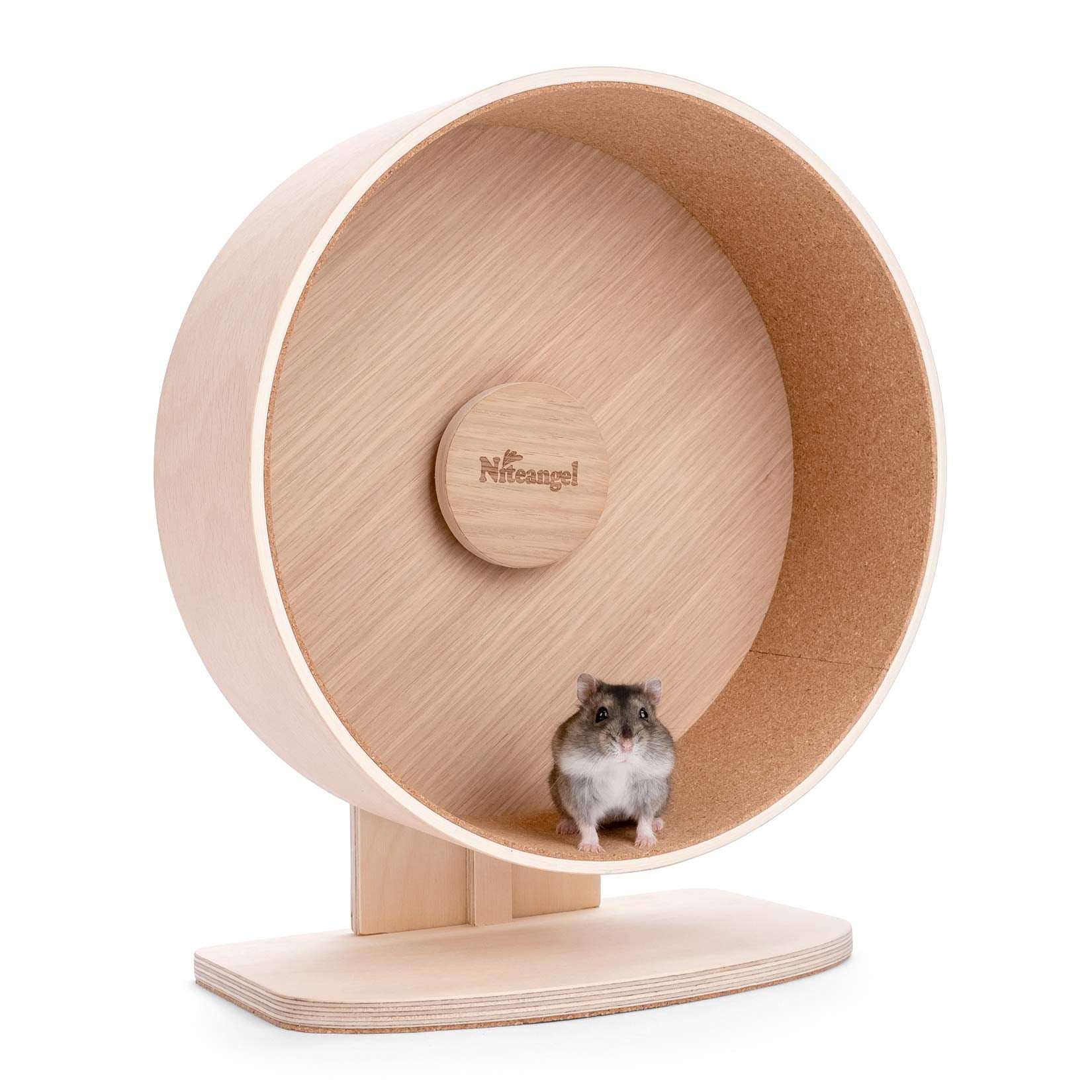 Niteangel Wooden Hamster Exercise Wheel: - Silent Hamster Running Wheel For Hamsters Gerbil Mice And Other Similar-Sized Small P