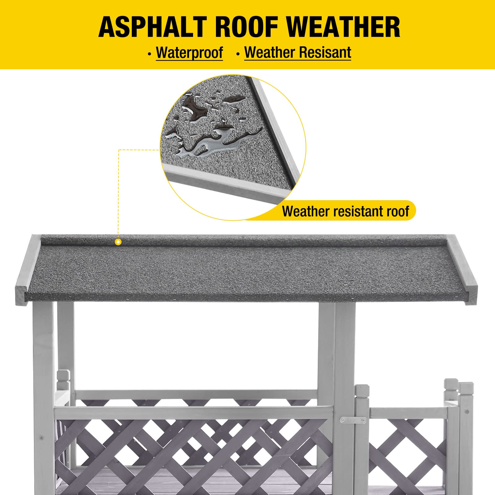 Aivituvin Feral Cat House Outdoor Indoor Kitty Houses With Escape Door For Cats Insulated, Weatherproof Roof