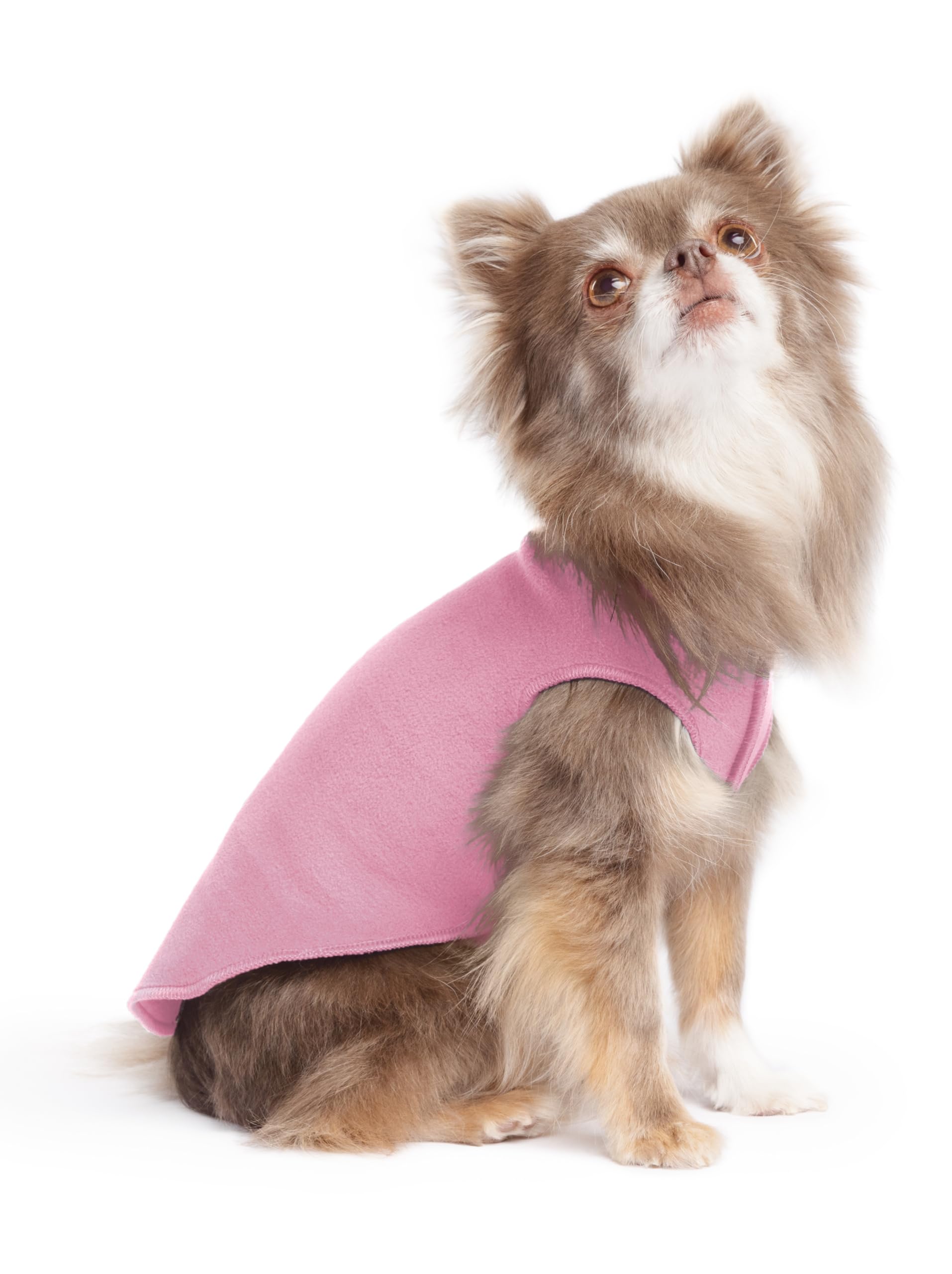 Gold Paw Stretch Fleece Dog Coat, Stretchy Pet Sweater, Machine Washable Pullover For Winter And Fall, Rose, 6