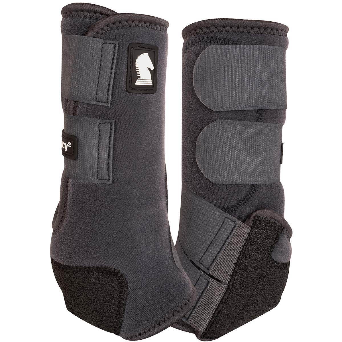 Classic Equine Legacy2 Support Boots, Hind (Charcoal, Small)