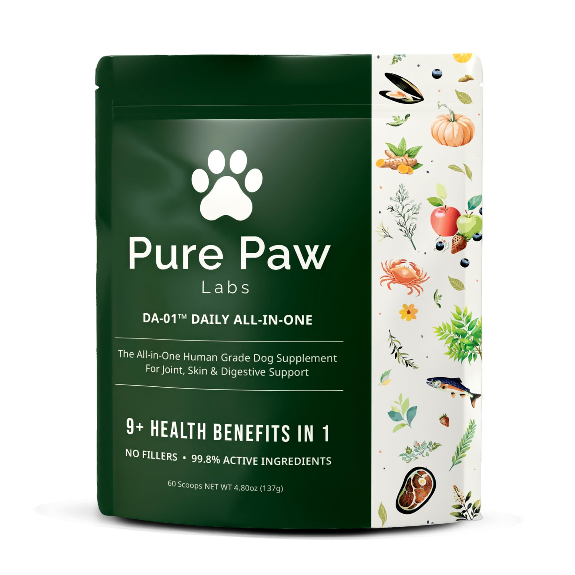 DA-1 Daily All-in-One Dog Supplement Powder | Dog Multivitamin with Probiotics for Gut Health | Supports Skin & Coat, Joints, Al