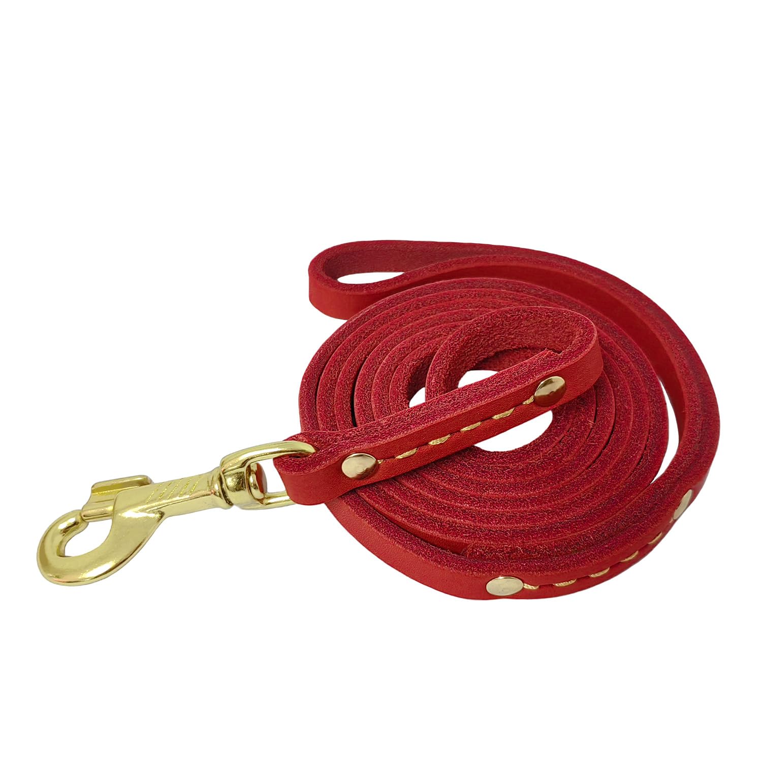 Leather Dog Leash 6 Ft X 1/2 Inch Heavy Duty Genuine Leather Dog Training Leash Soft And Strong Leather Leash For Small And Medi