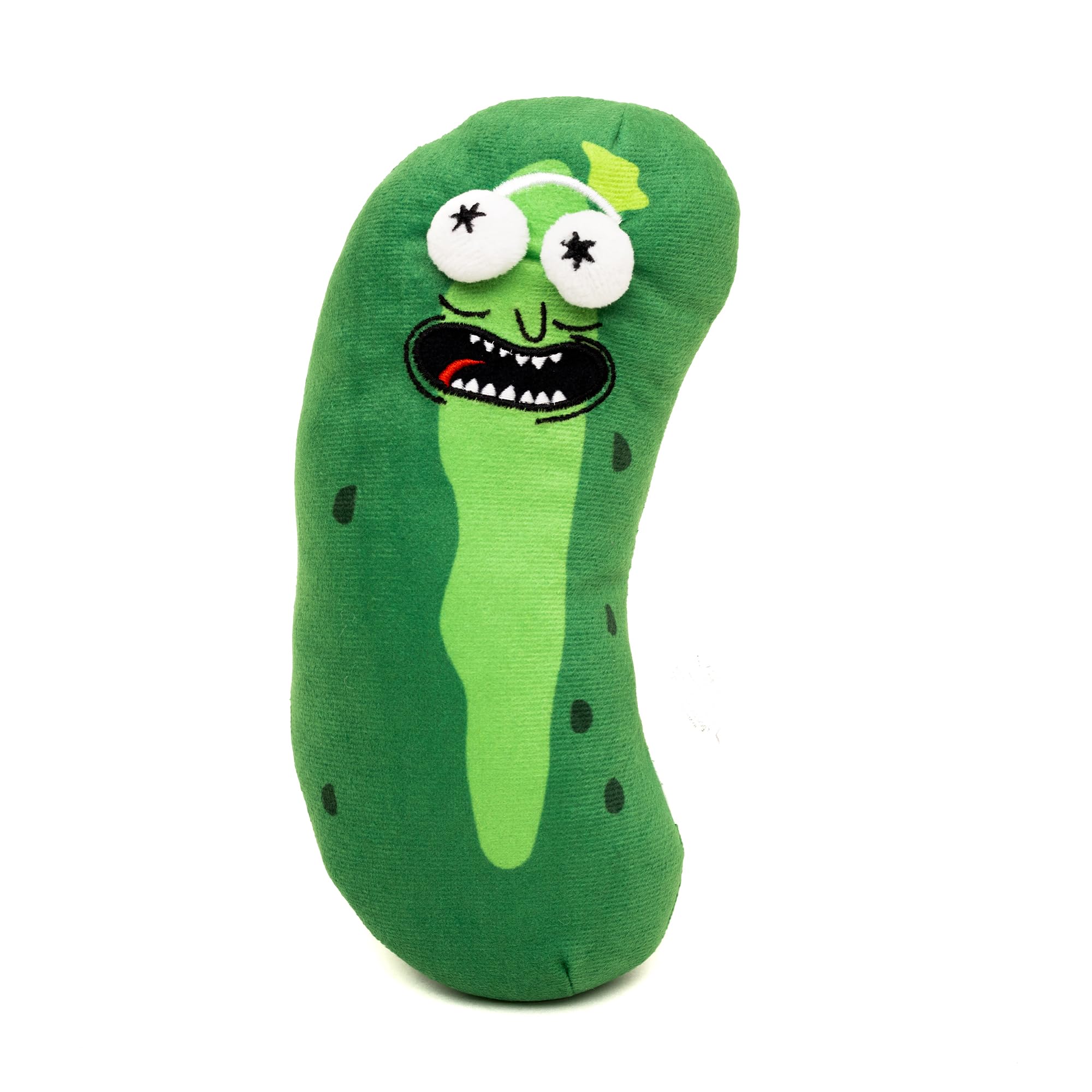 Buckle-Down Dog Toy, Comedy, Plush Squeaker Rick And Morty Pickle Rick Greens, Dtpt-Rmyr 10' X 3'
