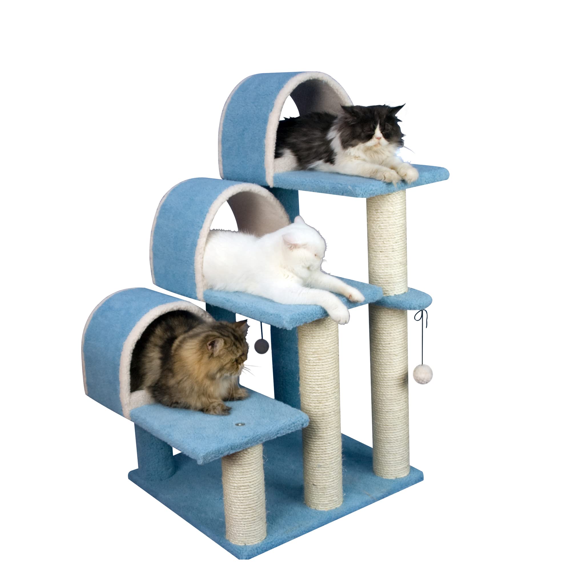 Armarkat Classic Cat Tree B3803 - Sky Blue, Engineered Wood, 31"x20"x38"