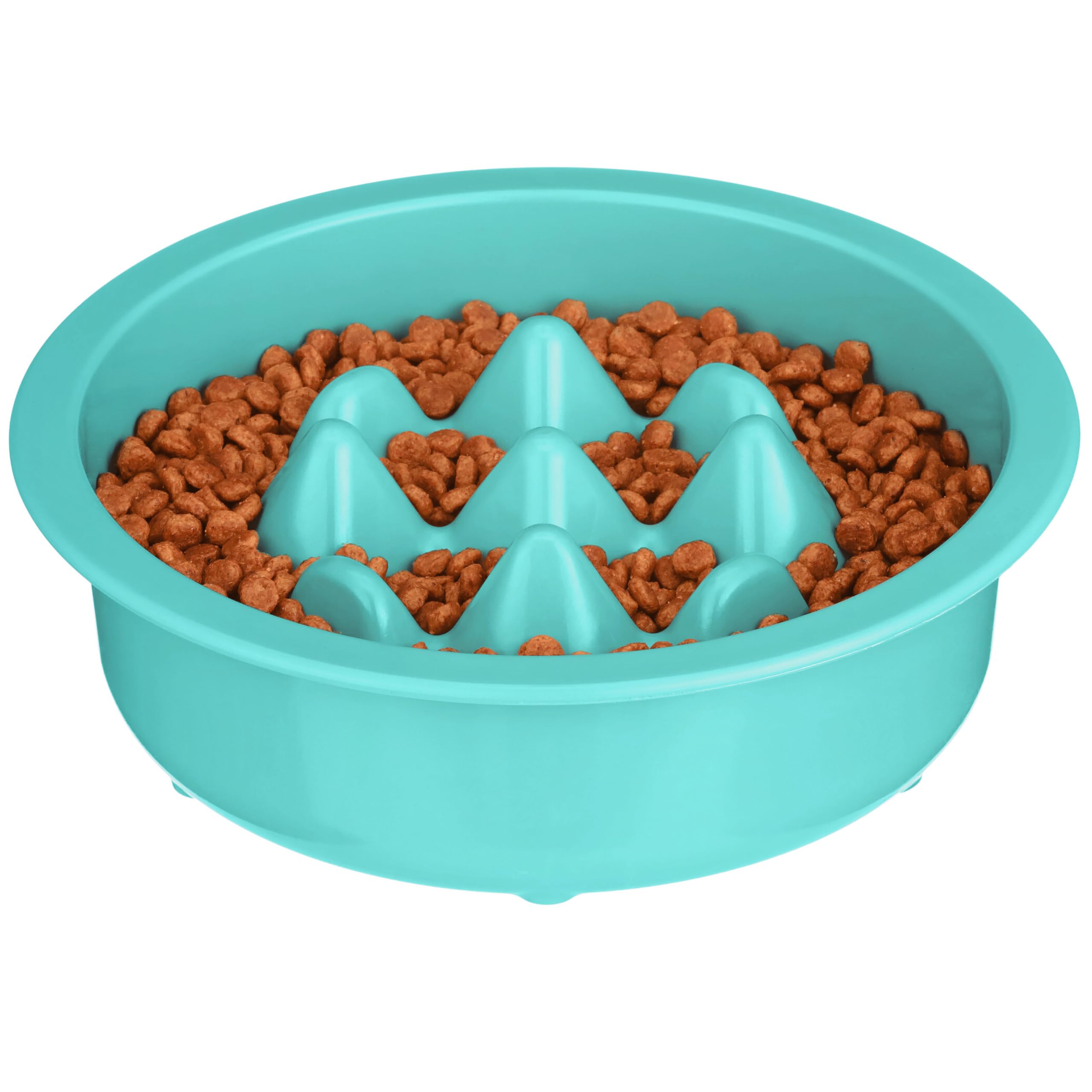 The Niner Slow Feed Bowl - Raised Peaks Slow Down Pets Eating - Fits Elevated Feeders Including Neater Feeder Large Sizes - Gent