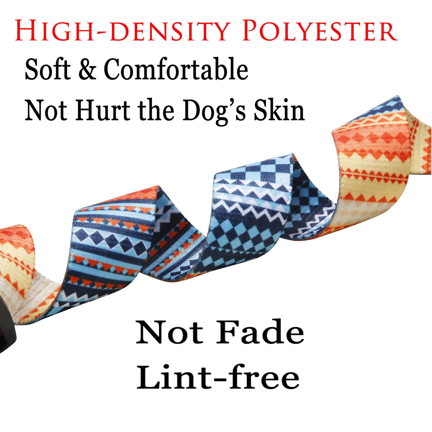 Mihqy Dog Collar With Bohemia Floral Tribal Geometric Patterns - Soft Ethnic Style Collar Adjustable For Small Medium Large Dogs(Bohemian Orange,S)
