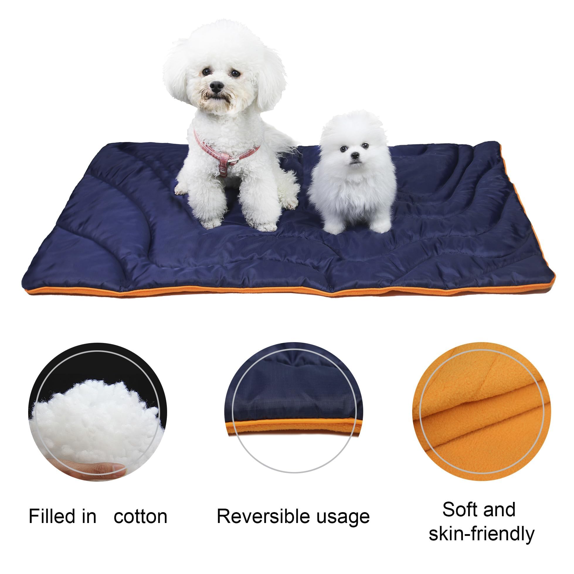 Geerduo Outdoor Dog Mat, Portable, Waterproof, Washable, Large Size Roll Up Travel Camping Pet Bed (Large)