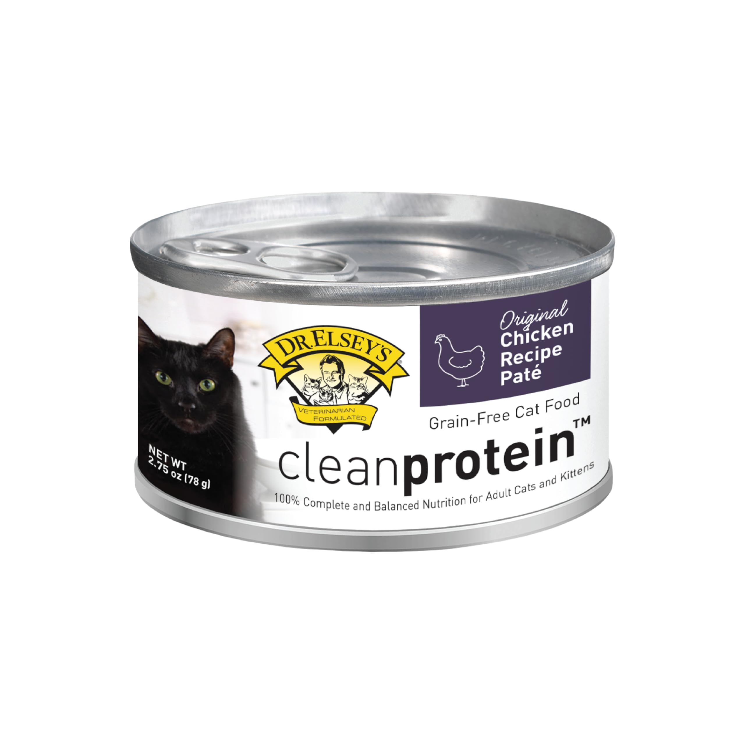 Dr. Elseys cleanprotein Chicken Recipe Wet Cat Food, 2.75 oz Can (Case of 24)