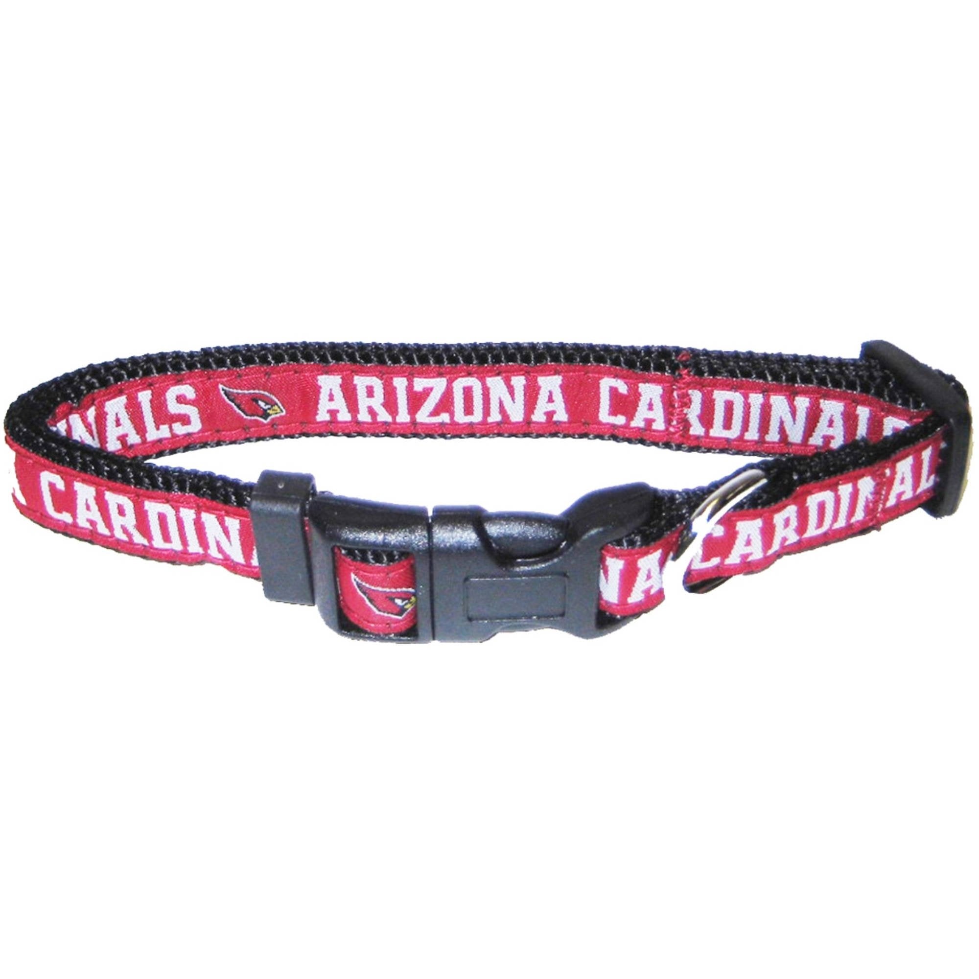 Pets First NFL Arizona Cardinals Licensed PET COLLAR, Large - Heavy-Duty, Strong, and Durable Dog Collar. Available in 31 Footba