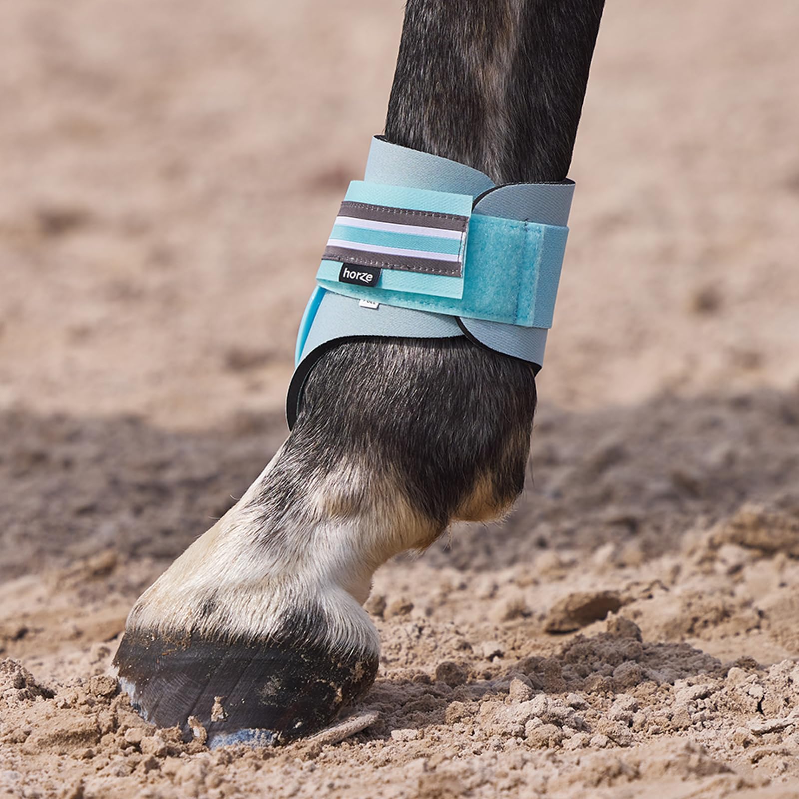 HORZE Adepto Fetlock Boots - Canal Blue - Horse