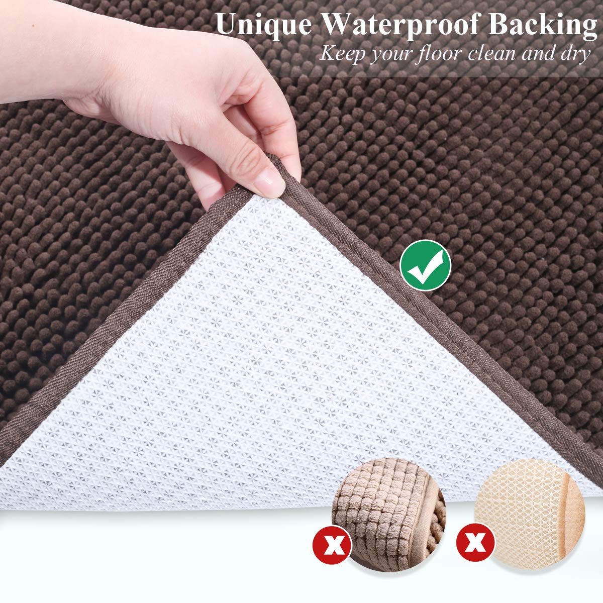 Vivaglory Cat Litter Mat, Litter Trapping Mat, 31''   20'' Cat Kitty Litter Rug With Waterproof Back, Super Soft For Cat'S Paws,