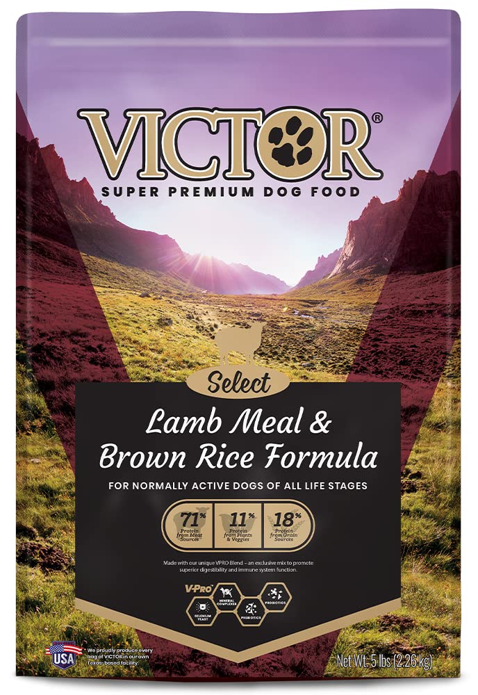 VICTOR Super Premium Dog Food - Lamb Meal & Brown Rice Formula - Gluten-Free Dry Dog Food for All Normally Active Dogs of All Li