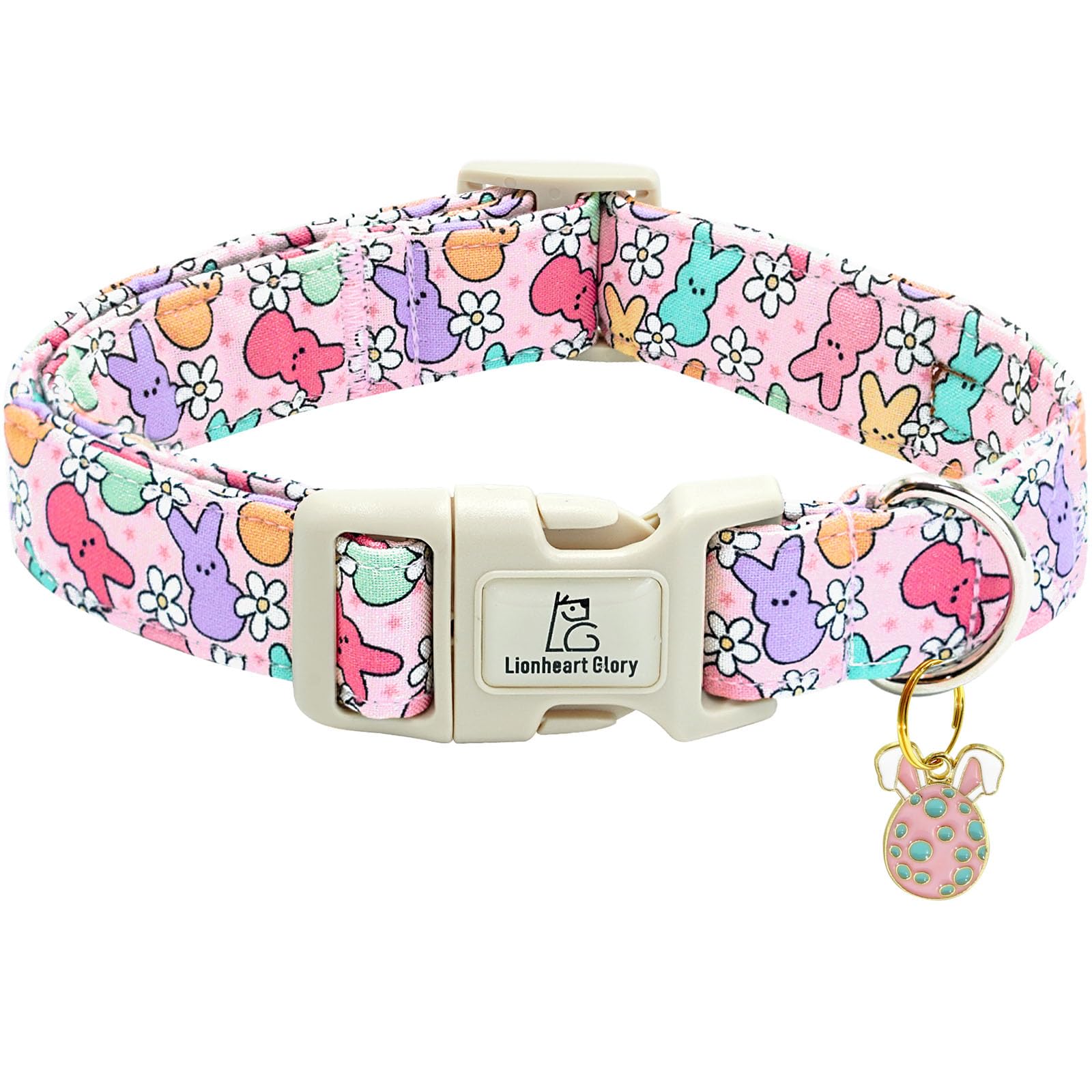 Lionheart Glory Easter Dog Collar Colorful Collar For Small Dog Collars Easter Egg Print Dog Collars Spring Female Or Male Pet G