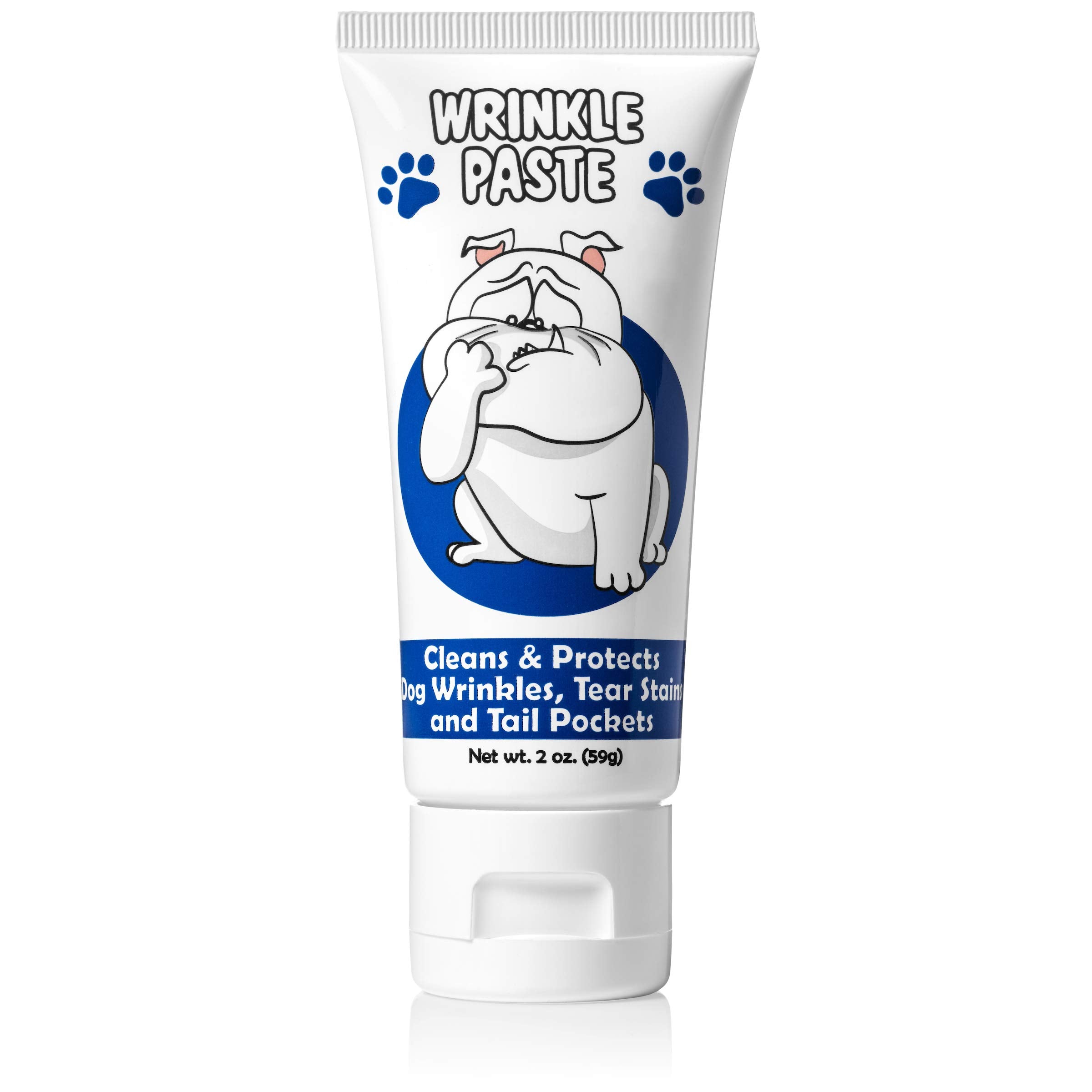 Squishface Wrinkle Paste - Bulldog, French Bulldog, Pug, English Bulldog - Cleans Wrinkles, Tear Stain, Tail Pockets, and Paws -