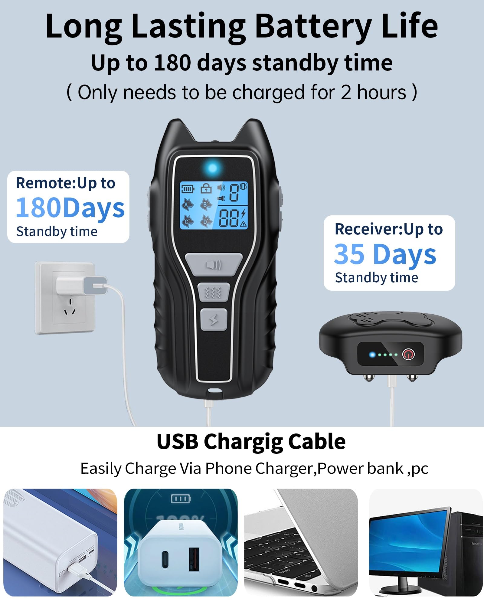 Dog Shock Collar - 2000Ft Dog Training Collar With Remote, Ipx7 Waterproof E Collar For Dogs With 4 Safe Training Modes Beep Vib