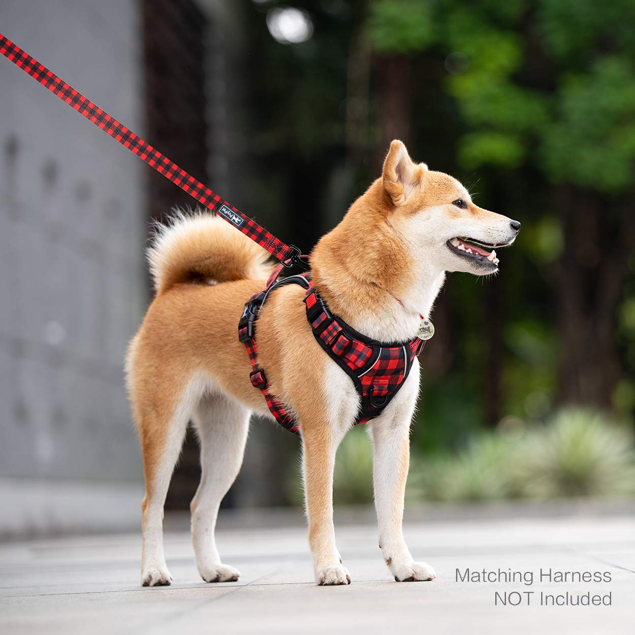 Poypet 5 Feet Dog Leash With Padded Handle For Small Medium And Large Dogs(Checkered Red)