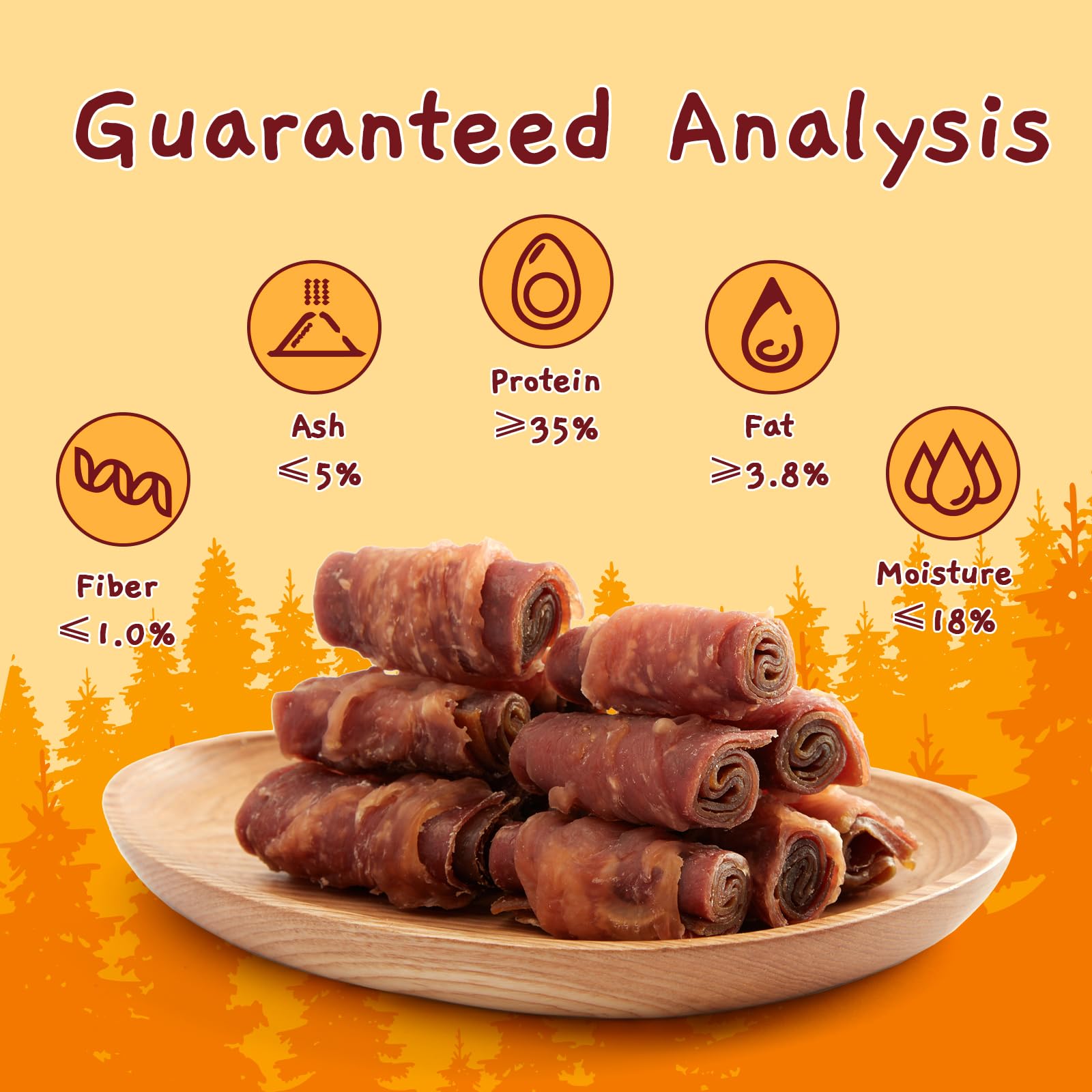 Jungle Calling Triple Flavor Rolls Dog Treats, Chicken Duck Beef, Rawhide Free, 10.6 oz, High Protein, Easily Digestible