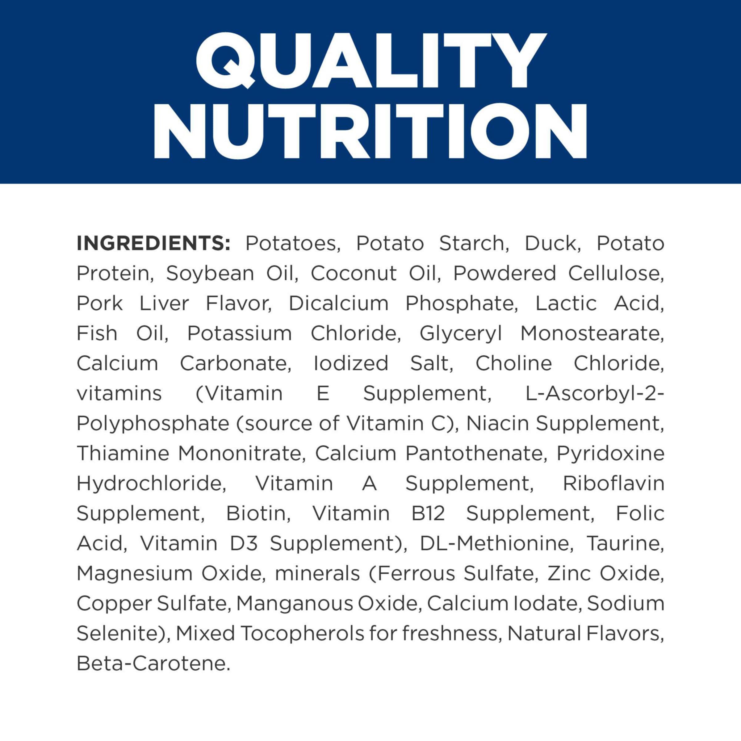 Hills Prescription Diet d/d Food Sensitivities Potato & Duck Formula Dry Dog Food, Veterinary Diet, 17.6 lb. Bag