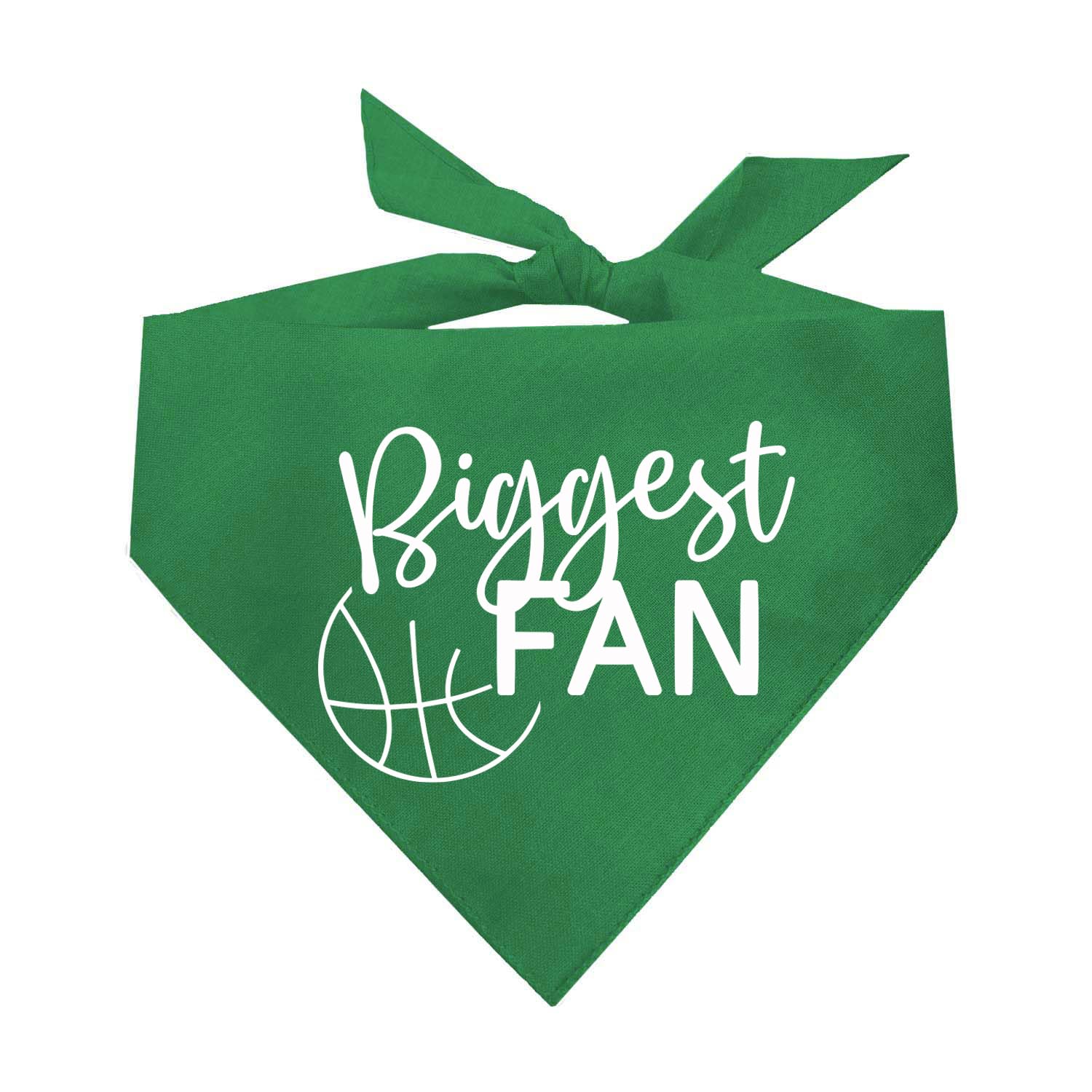 Biggest Fan Basketball Dog Bandana (Green, Xs 541)