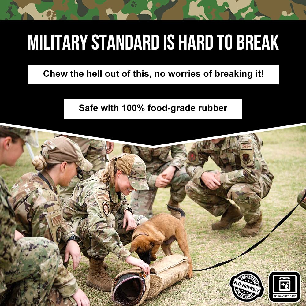 O.G.B. Operation Good Boy Durable Grenade Dog Toy - Patriotic Military Gear Inspired Chew Toy - Durable,Teething, and Interactiv