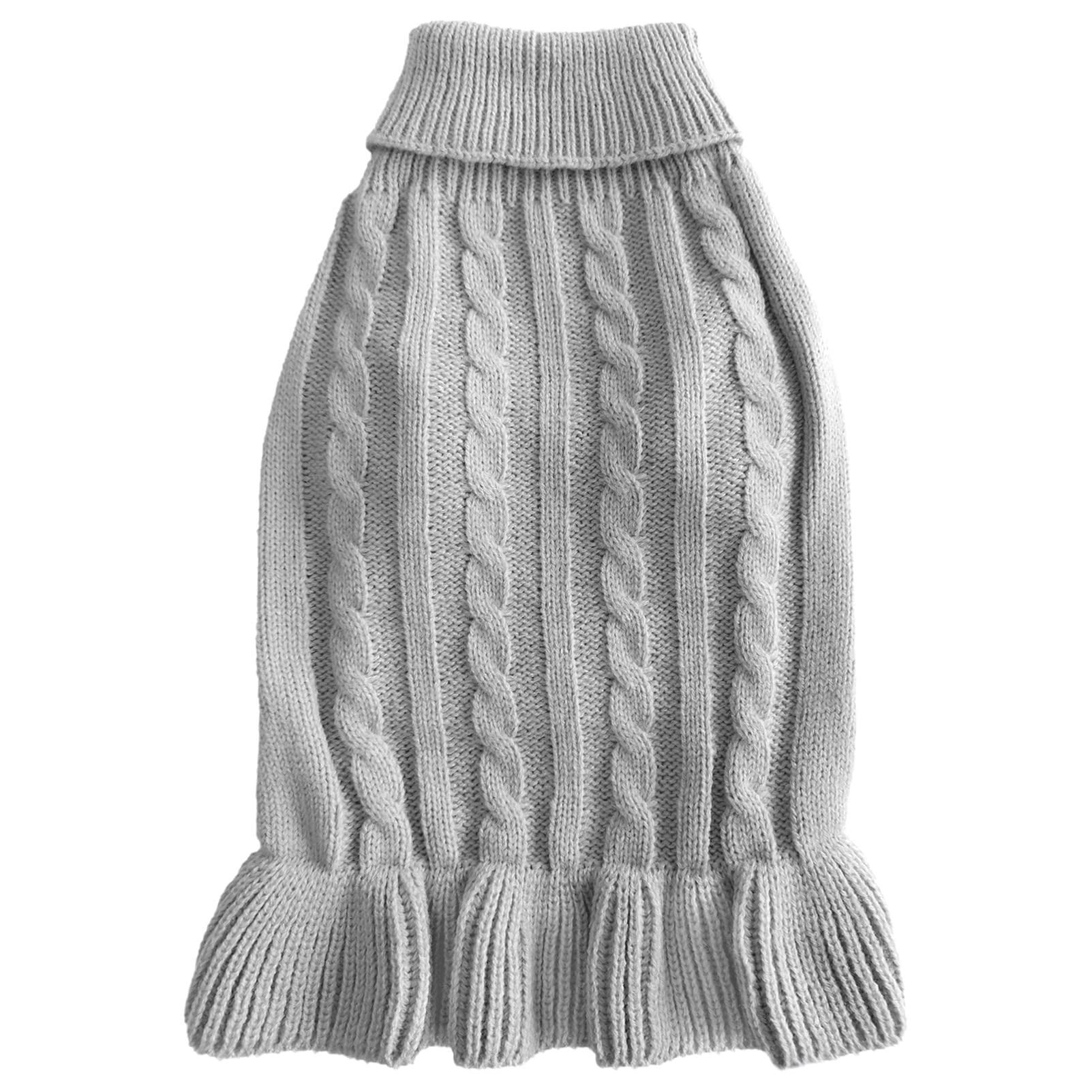 Chborchicen Small Dog Sweaters Knitted Pet Cat Warm Dog Sweatshirt Winter Clothes Kitten Puppy Sweater (Xs, Dress-Grey)
