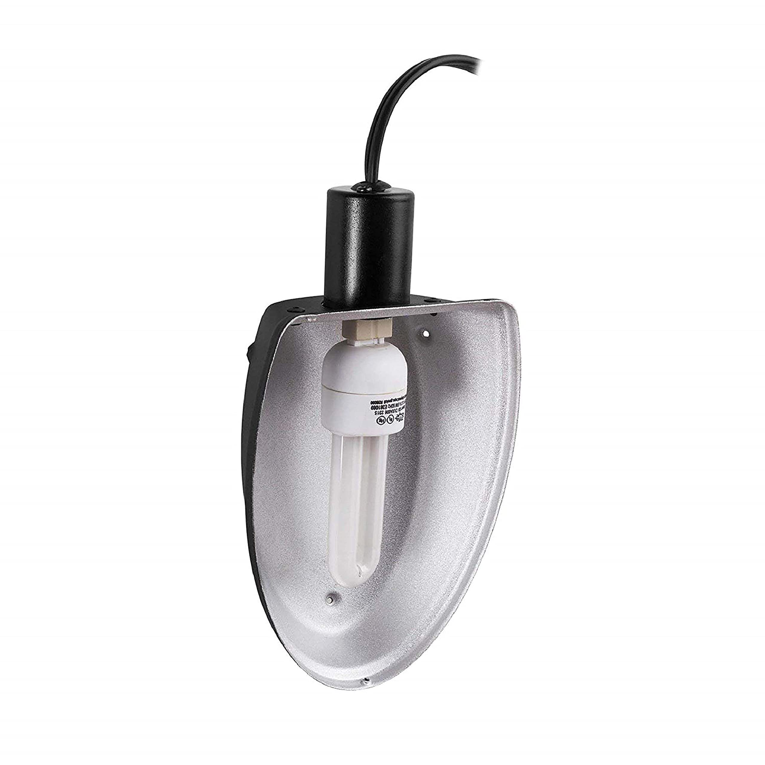 Zilla Low Profile Reptile Terrarium Fixtures Single,Black