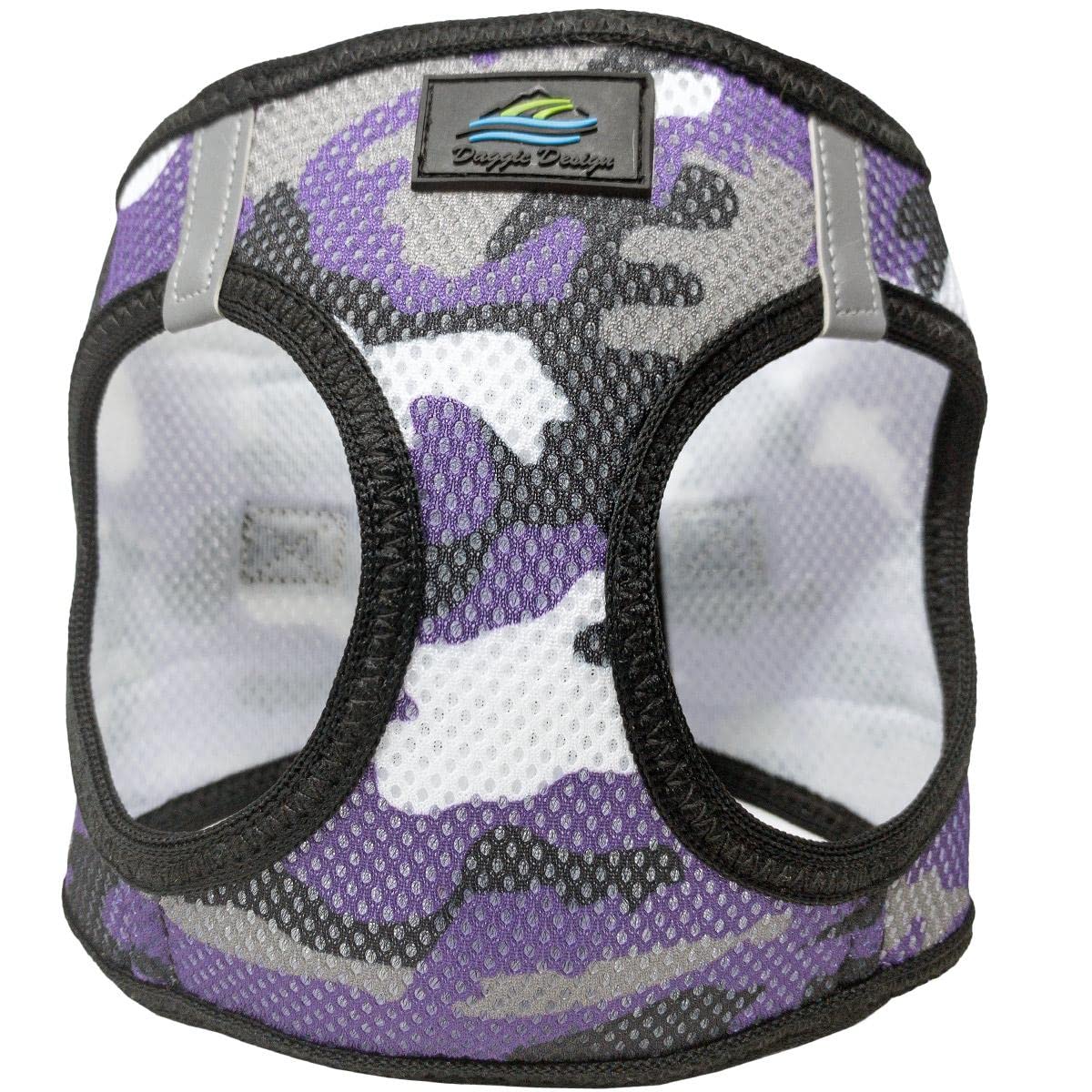 Doggie Design No Choke Dog Harness - Simple Step-In And Go Dog Vest For Small, Medium, And Large Breeds - Breathable Mesh Polyester Pet Harness - Purple Camo - 3Xl