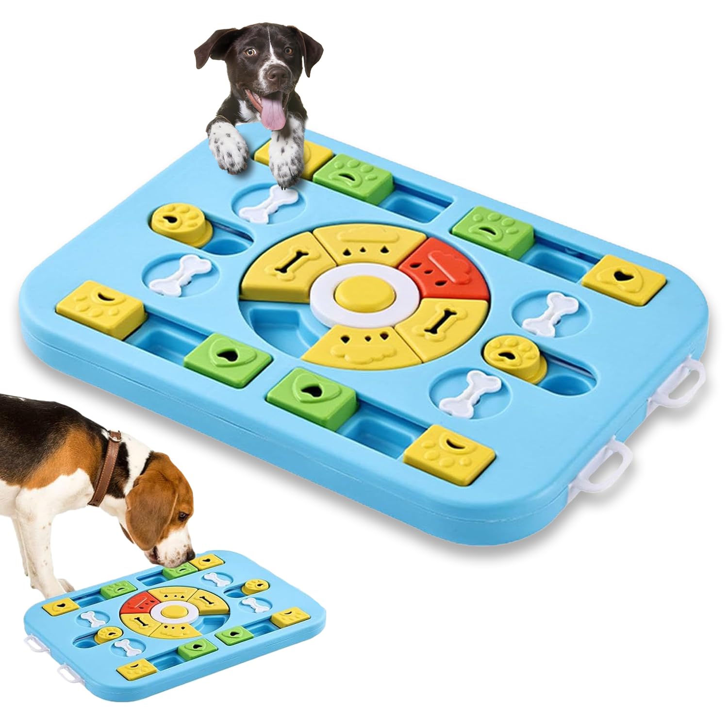 Yellowcult Interactive Puzzle Food Plate Toy For Dogs & Cats, Slow Feeder Bowl, AntiChoking Food Feeder, Fun Pet Feeding Traini
