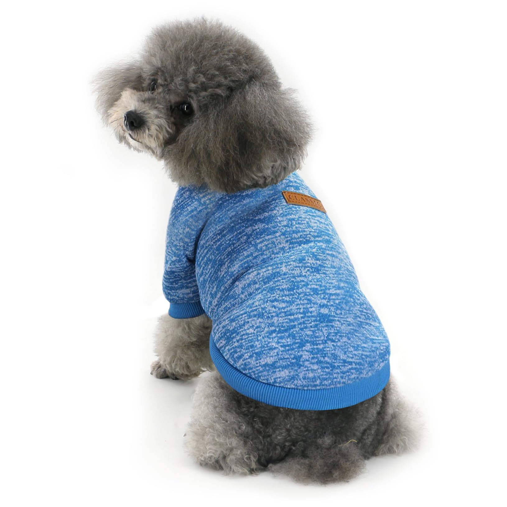 Idepet Pet Dog Classic Knitwear Sweater, Fleece Coat For Small,Medium,Large Dog,Warm Pet Dog Cat Clothes,Soft Puppy Customes (S,