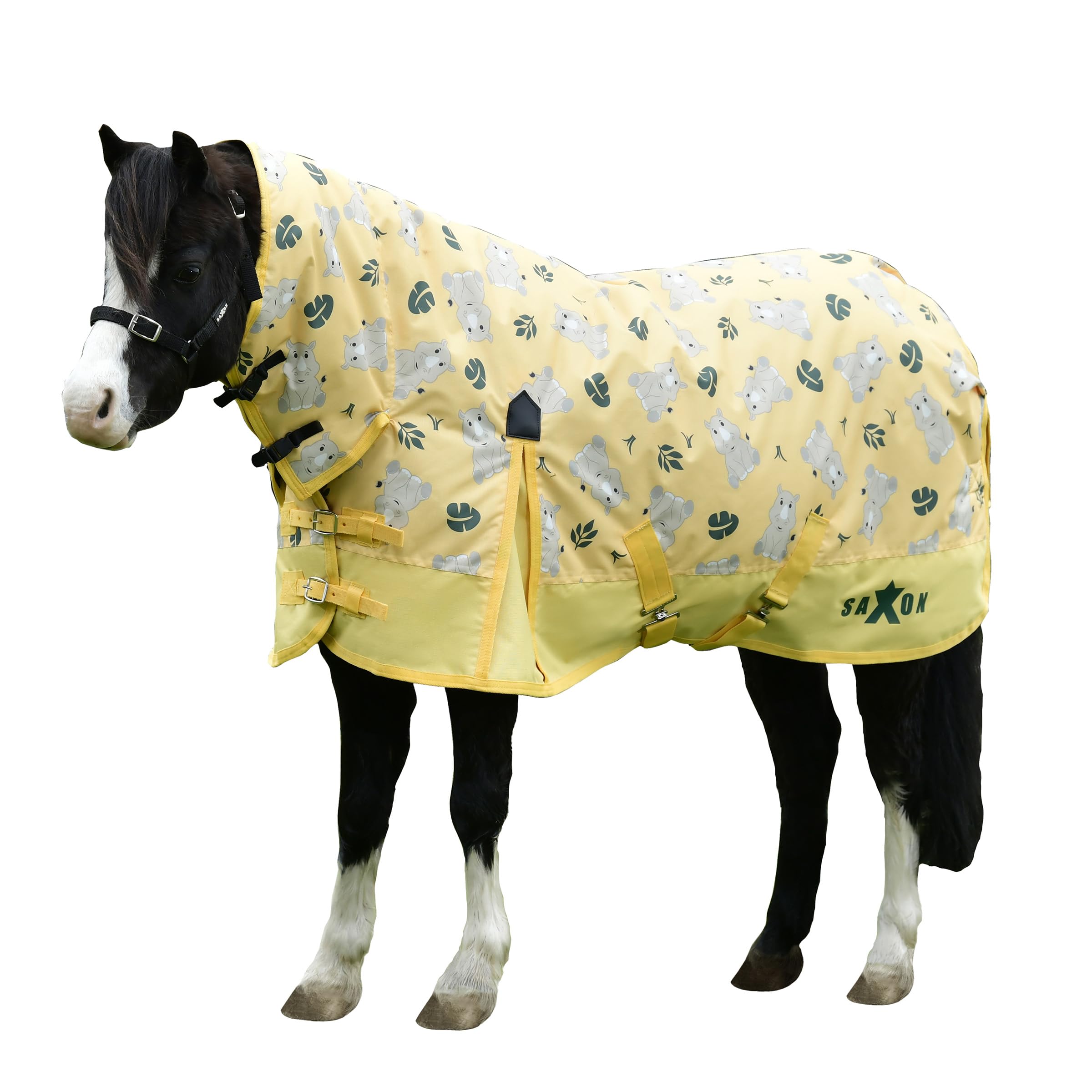 Saxon 600D Pony Combo Neck Medium, Rhino Print, 39