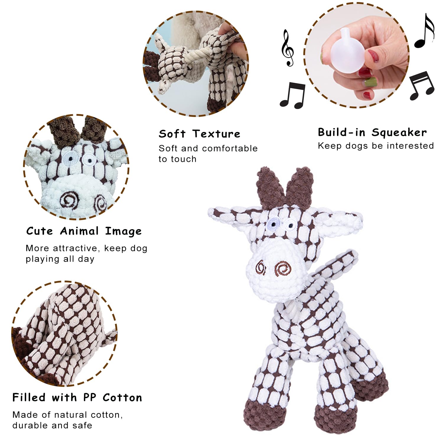 Lwbmg Plush Dog Toy, Squeaky Sheep, Cute Stuffed Animal Toy For Small Medium Dogs, Teething Chew Toy For Puppy, Interactive Play