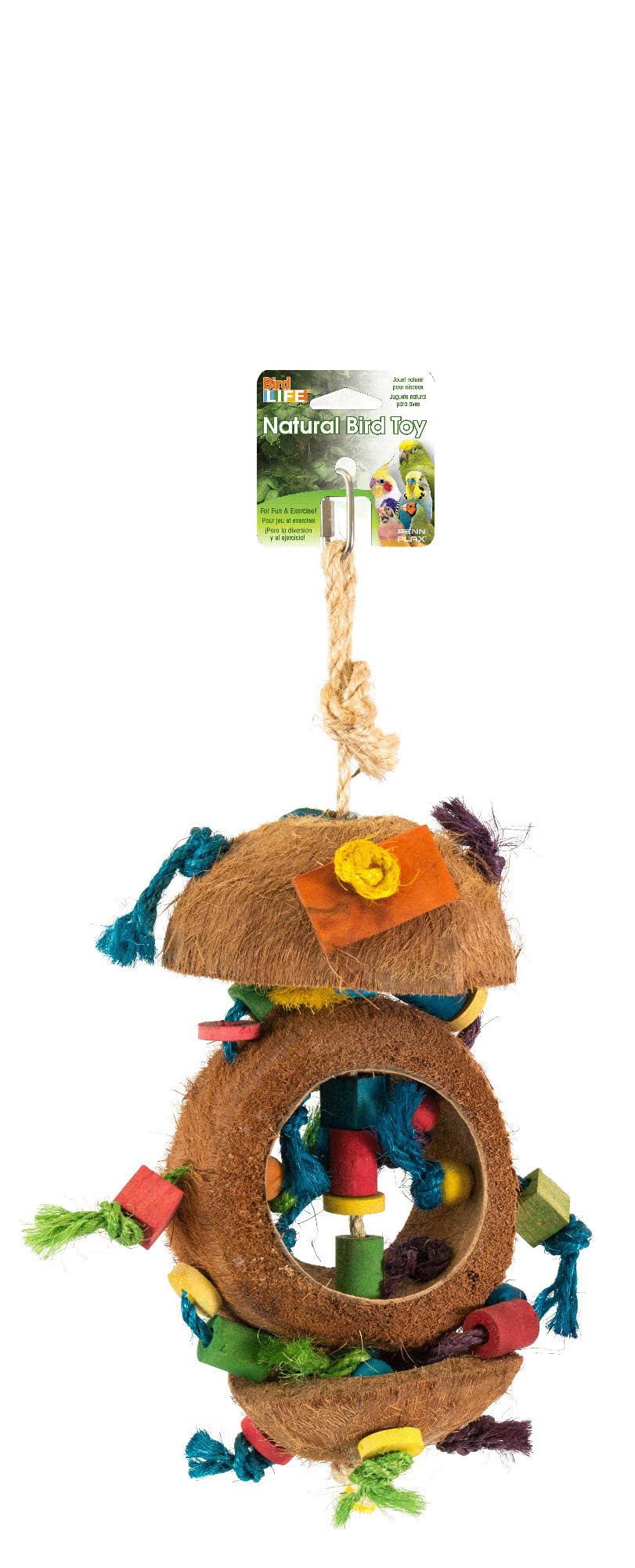 Penn-Plax Ba1870 Coconut Kabob With Wood & Sisal Pet Collar