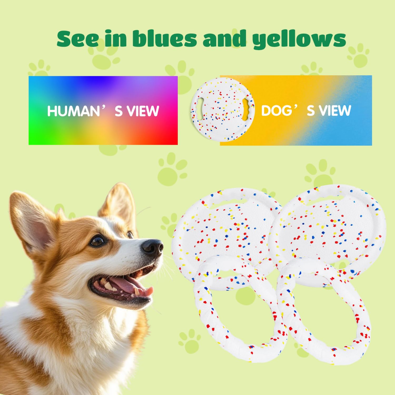 Nobleza Indestructible Fly Disc Ring Toy Set For Dog Pet, 2025 New Poncorn E-Tpu Durable Puppy Fetch Outdoor Interactive Toy For