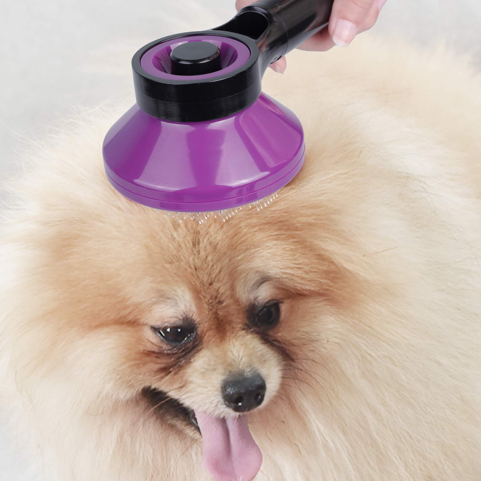 Npet Dog Brush, Self Cleaning Slicker Brush For Cats And Dogs, Gently Removes Loose Undercoat, Mats Tangled Hairs Dog Grooming Kit
