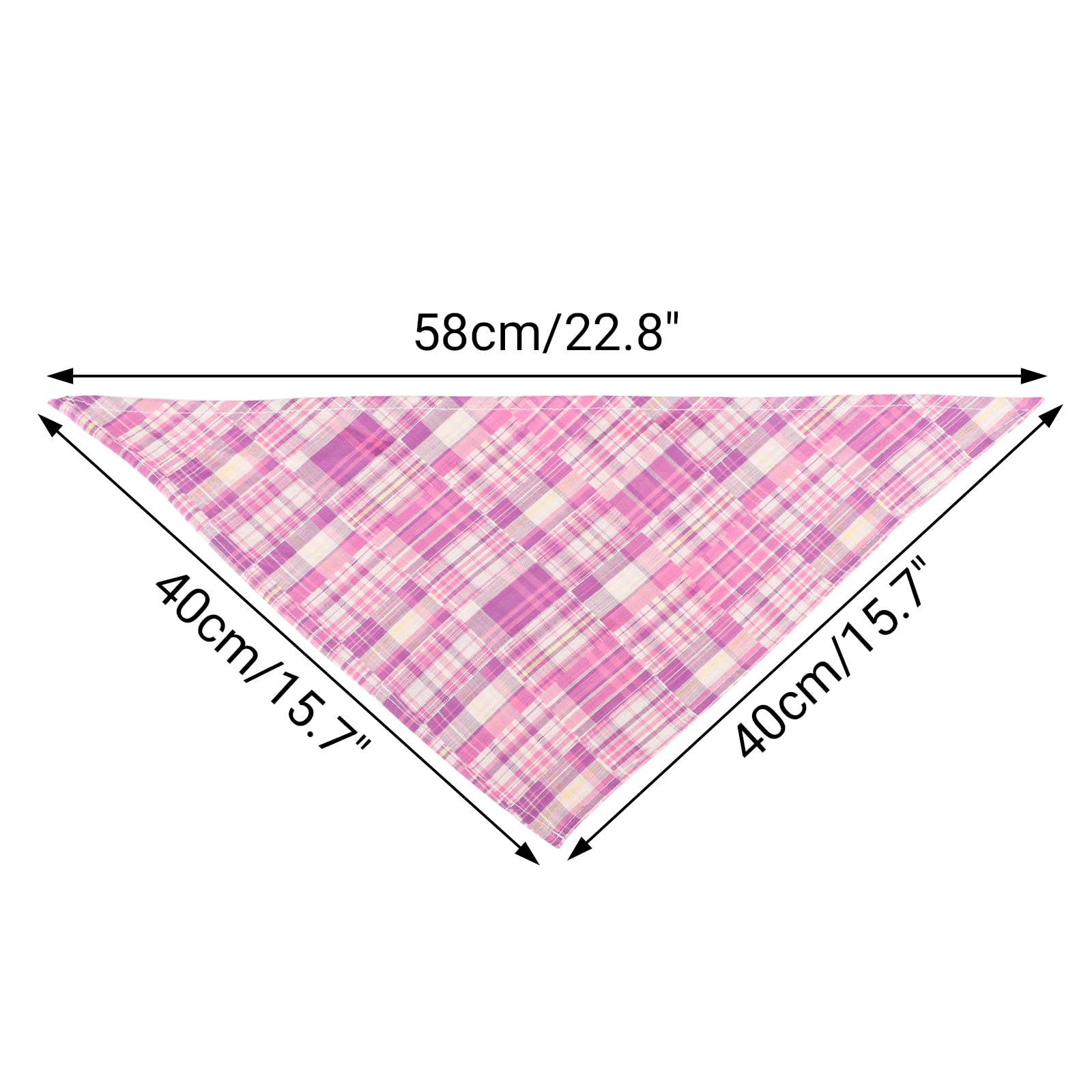 Segarty 30 Pack Pet Scarf, 22.8X15.7 Dog Bandanas Triangle Plaid Bibs Accessories Bulk For Small Medium Dogs Cats Large Pupp