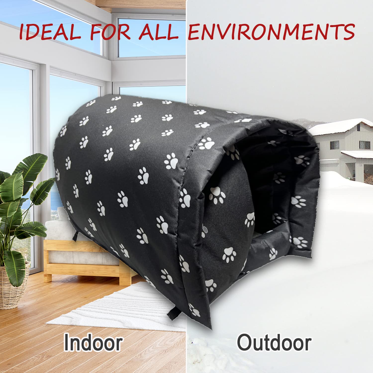 Size Xl Cats Shelter Big For 5 Adult Cats Outdoor Feral Cat House For Winter, Waterproof And Warm Cat House Outdoor Insulated,Fo