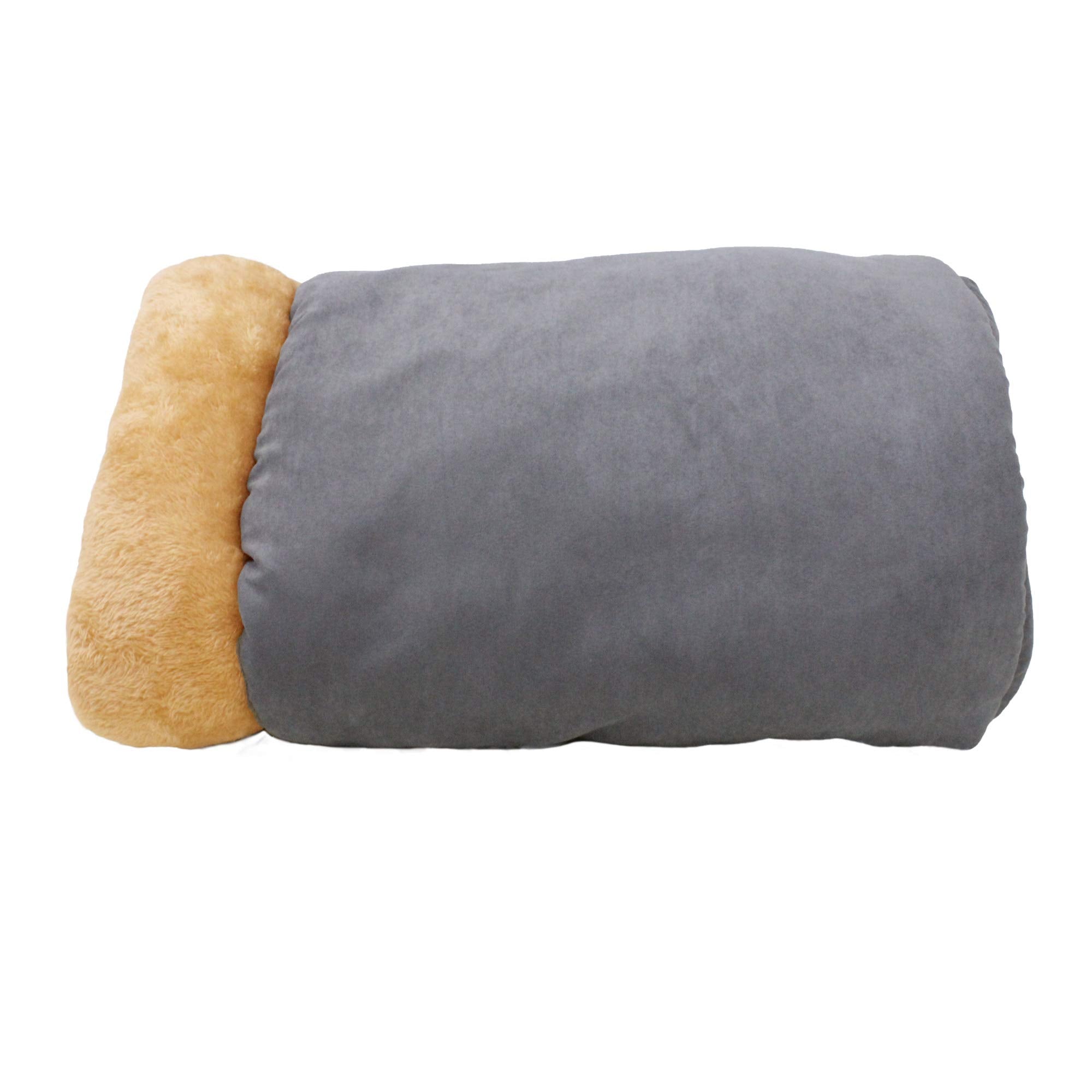Goopaws 4 In 1 Self Warming Burrow Cat Bed, Pet Hideway Sleeping Cuddle Cave (Gray)