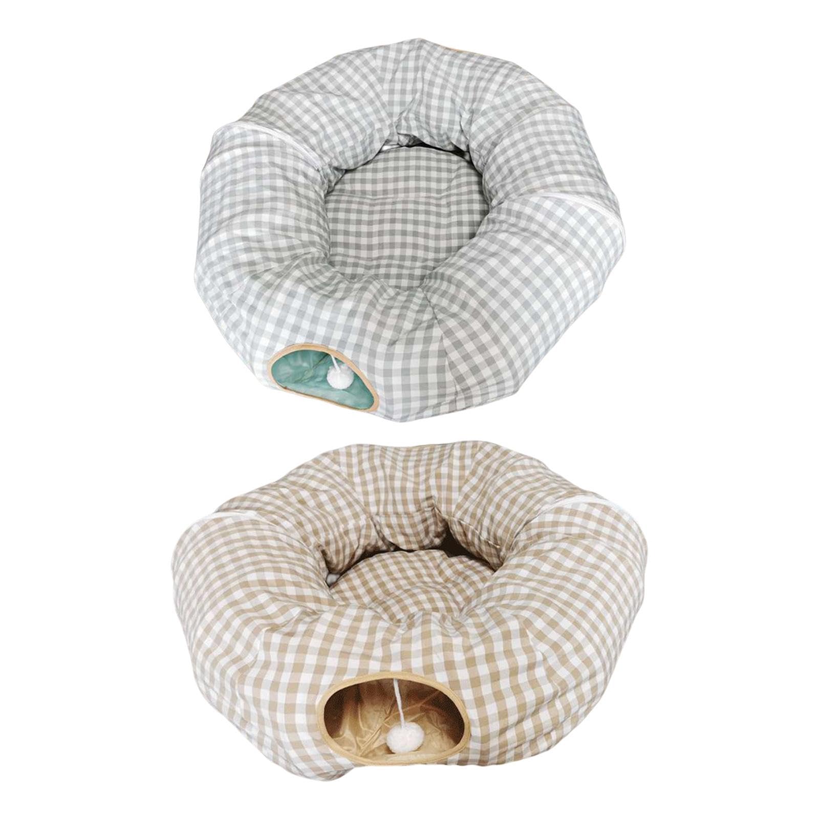 Enakshi Cat Tunnels Bed Collapsible With Hanging Ball Ferrets Kitten Tunnel Tube Toy Light Green|Pet Supplies | Cat Supplies | B