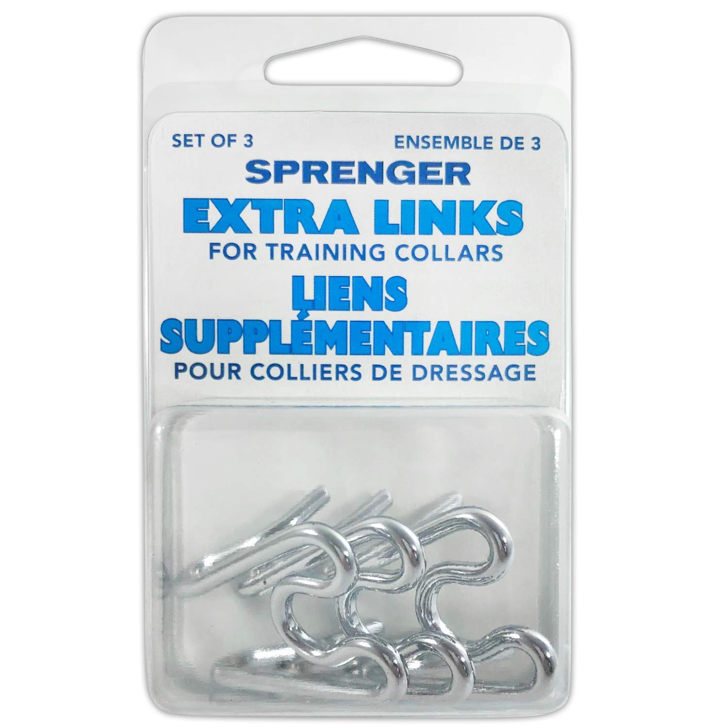 Herm Sprenger Chrome-Plated Extra Links For Dog Prong Training Collars | Medium 3.0Mm | 3-Count Per Pack (1-Pack)