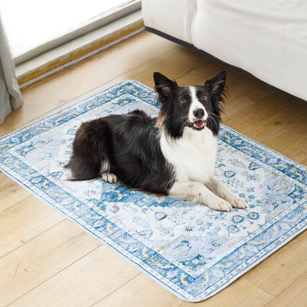 Washable Pee Pads for Dogs 2 Pack Reusable Puppy Training Pads 24x18 Super Absorbent Waterproof Dog Training Pads, Non-Slip Pott