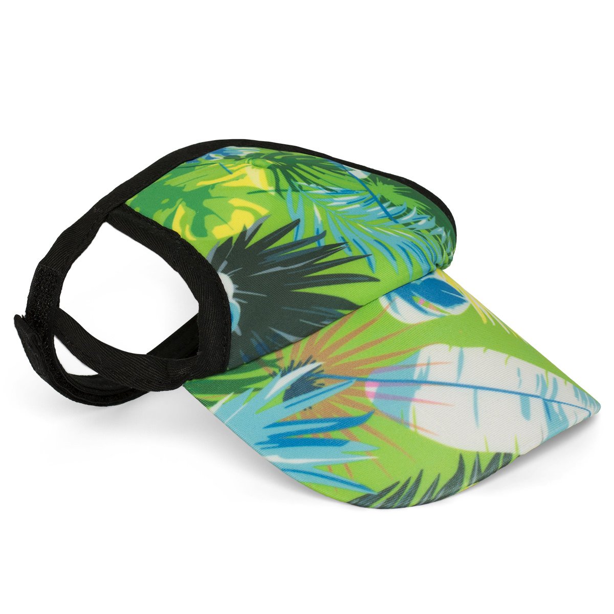 PlayaPup Dog Sun Visor, Tropical Treasure Green, Large