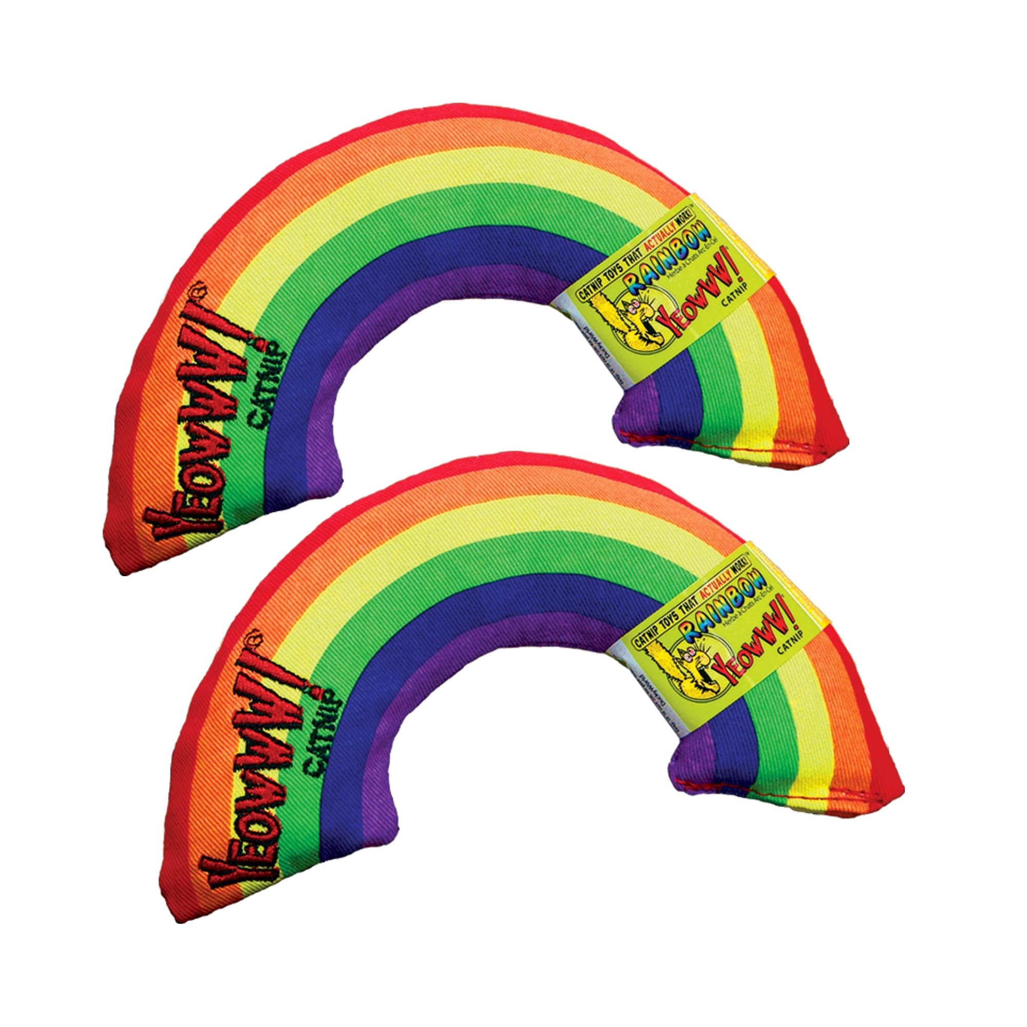 (2 Pack) Yeowww Catnip Toy, Rainbow 6'